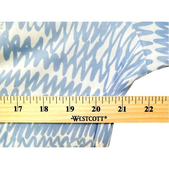 Vintage Vera for Formfit Rogers Caftan L Blue White 70s Robe Coverup Coastal - Picture 6 of 8